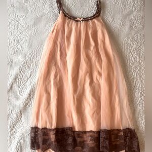 Vintage vanity fair tulle and lace house dress